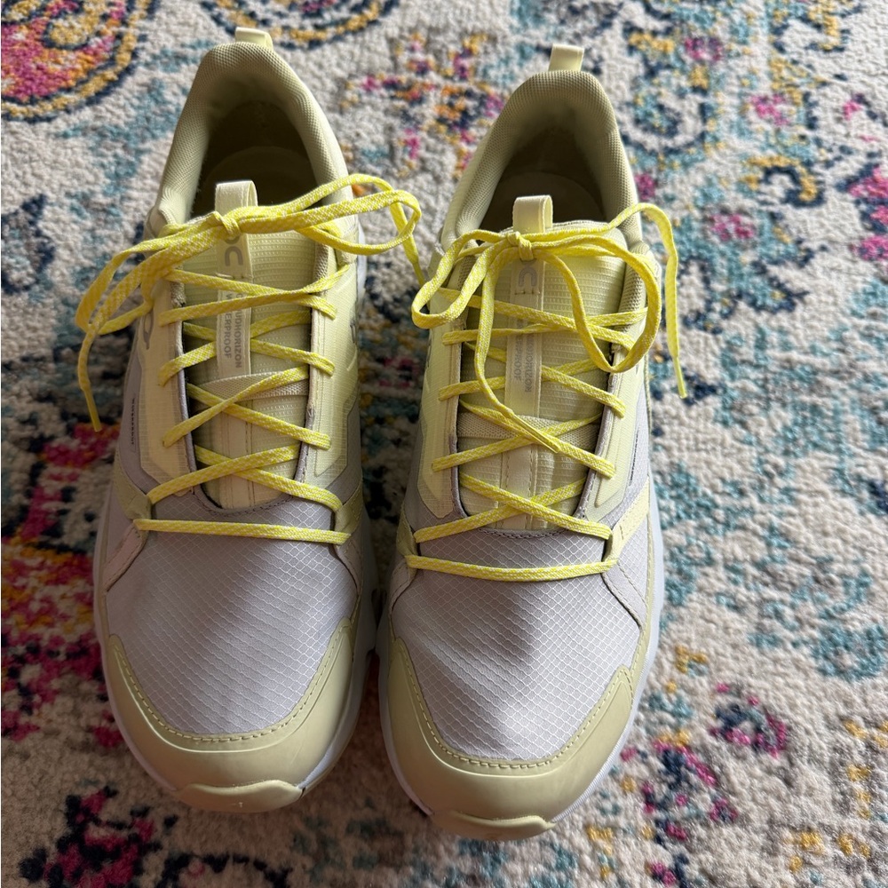 Stylish Yellow and White Women's Sneakers